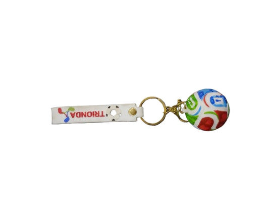 Football Soccer Ball Keychain with Team Strap