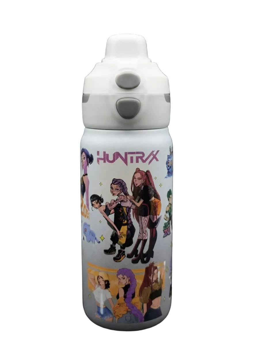 Huntrix Girls Cartoon Water Bottle