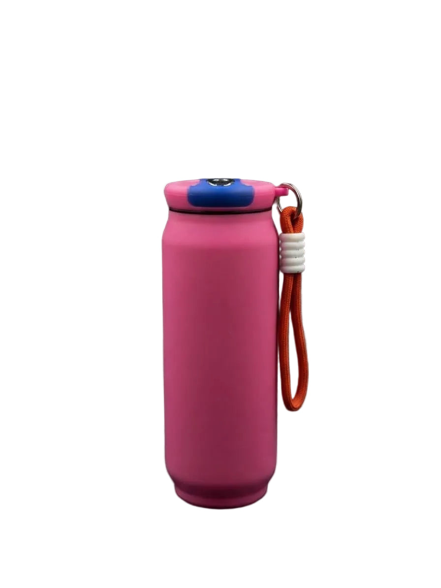 Pink Stainless Steel Water Bottle with Strap