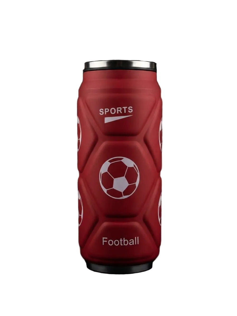 Red Football Sports Water Bottle