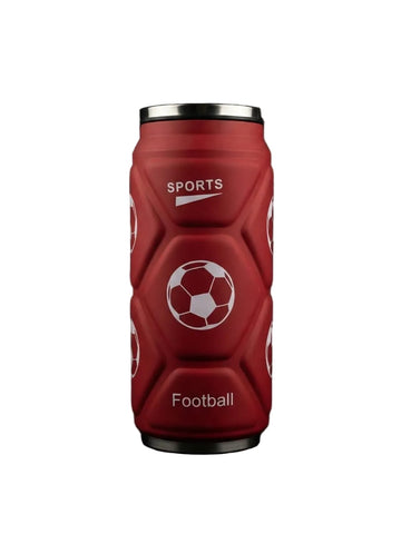 Red Football Sports Water Bottle