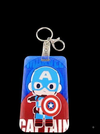 Captain America ID Card Holder Keychain