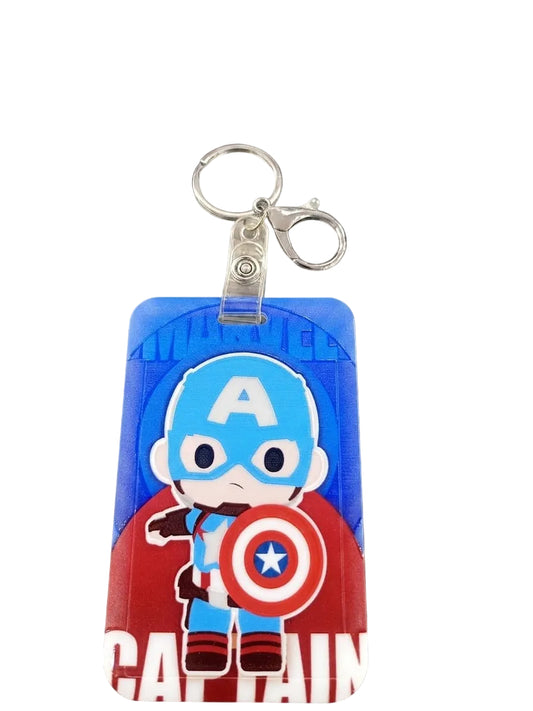 Captain America ID Card Holder Keychain