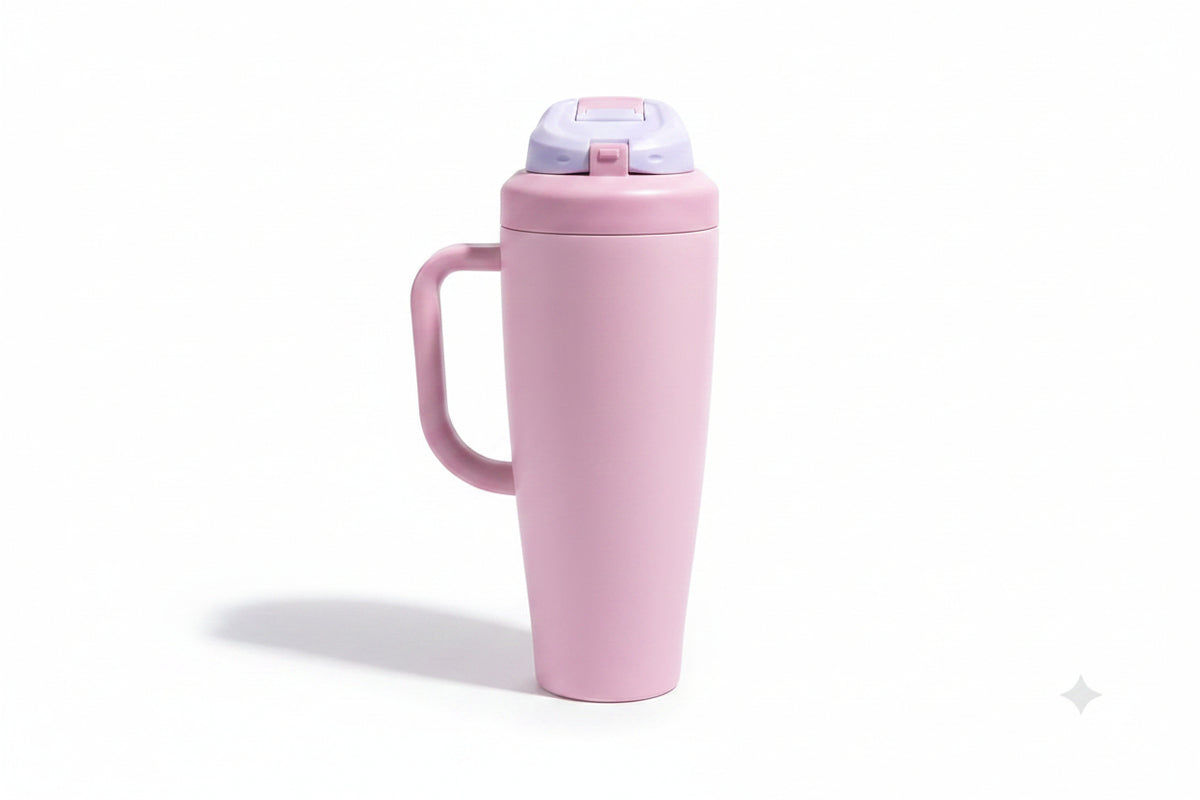 Bigman Pink Flip-Top Tumbler