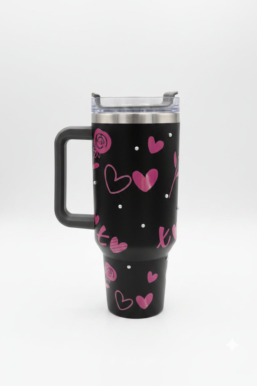 Bigman Black Heart 40oz Tumbler