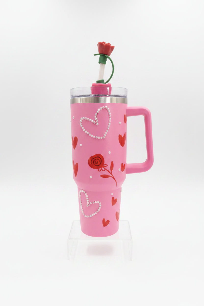 Bigman Rose Heart 40oz Tumbler