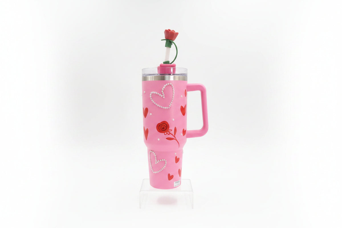 Bigman Rose Heart 40oz Tumbler