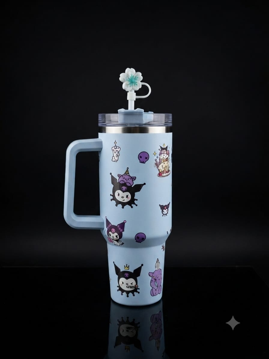 Kuromi Cute Handle Tumbler