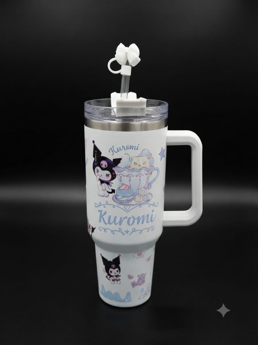Kuromi Cute Handle Tumbler