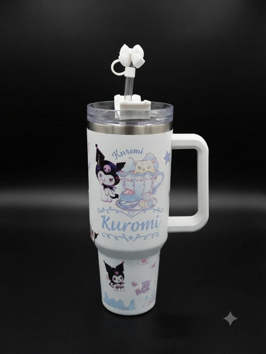 Kuromi Cute Handle Tumbler