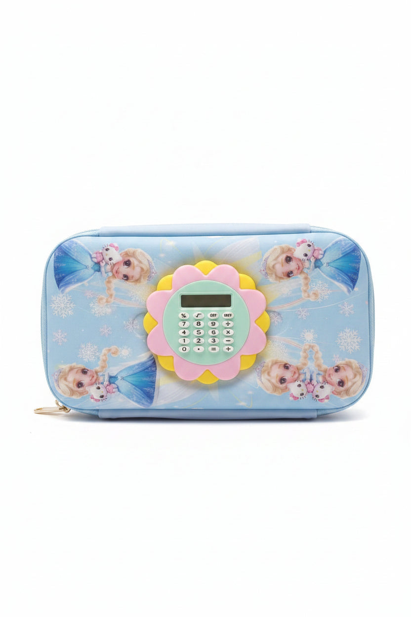 Frozen Princess Pencil Case with Built-in Calculator