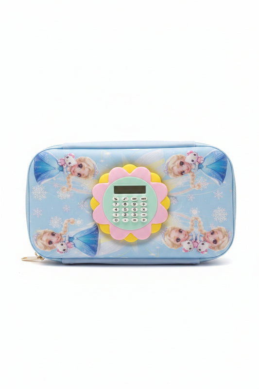 Frozen Princess Pencil Case with Built-in Calculator