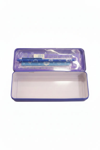 Astronaut Metal Pencil Box with Clear Compartment