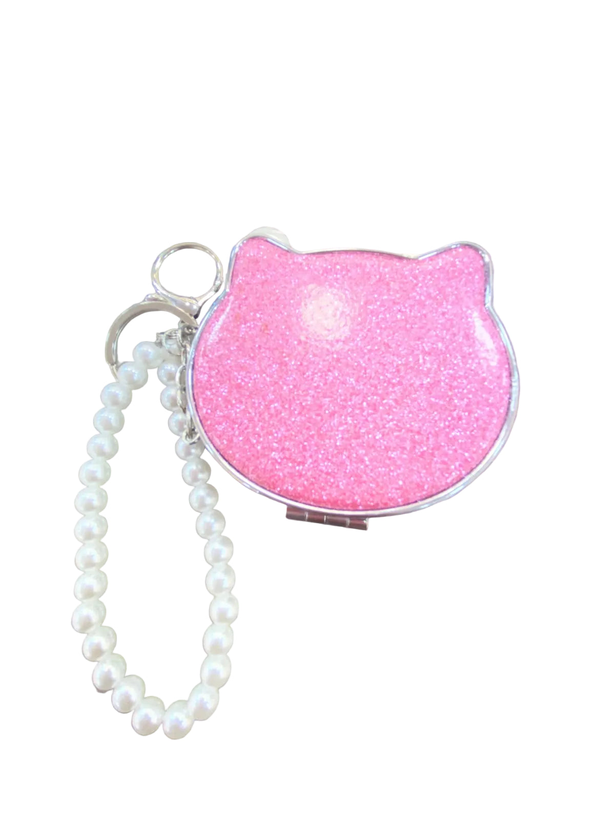 Bigman Pearl Crystal Mirror Keychain