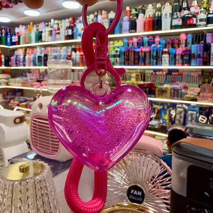 Bigman Crystal Heart Keychain