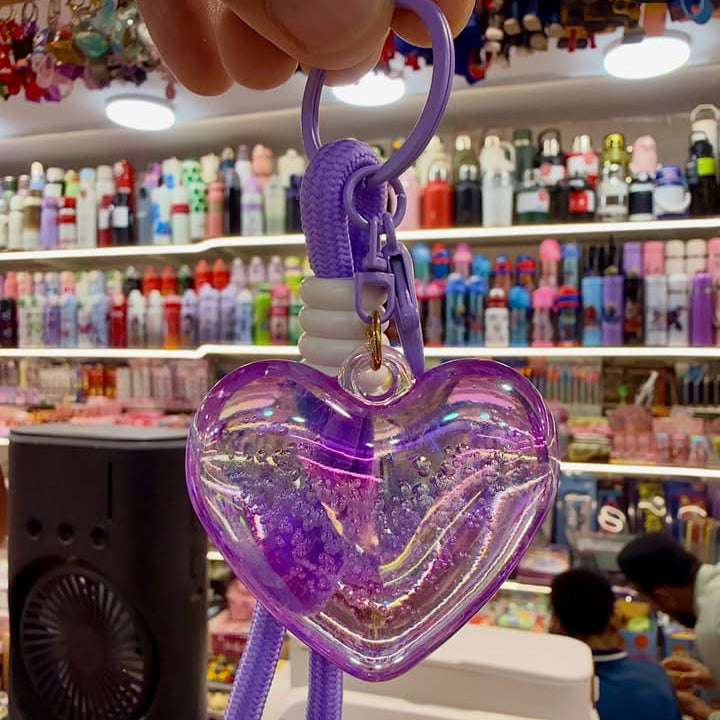 Bigman Crystal Heart Keychain