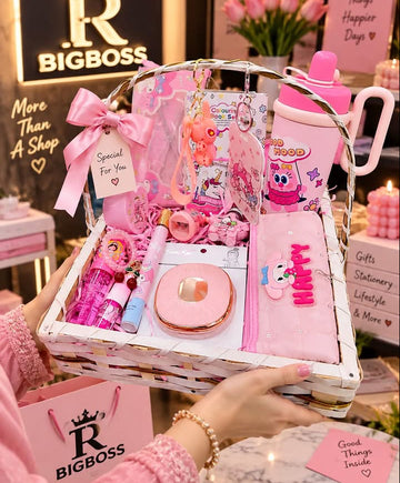 Pink Girls Gift Basket