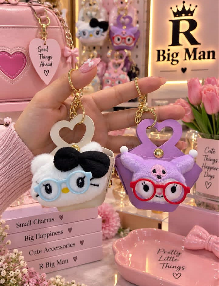 Cute Bow Heart Keychain – Stylish Bag Charm for Girls & Kids