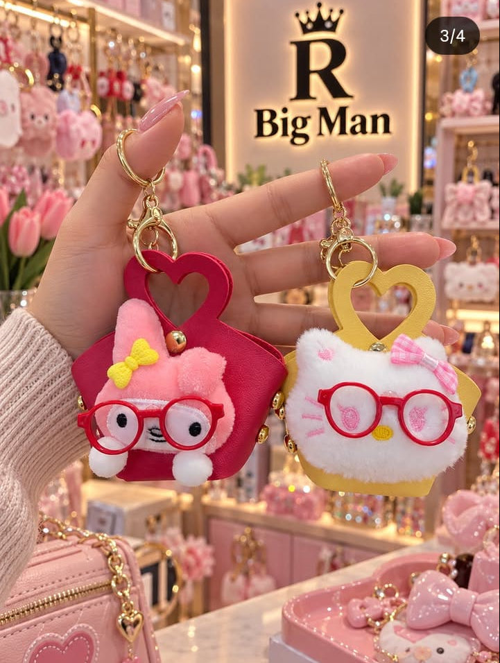 Cute Bow Heart Keychain – Stylish Bag Charm for Girls & Kids