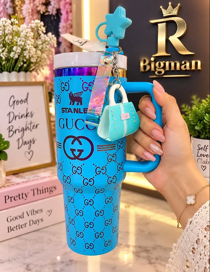 40oz Flip Straw Leak-Proof Stainless Steel Tumbler