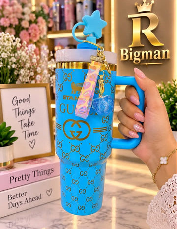 40oz Flip Straw Leak-Proof Stainless Steel Tumbler