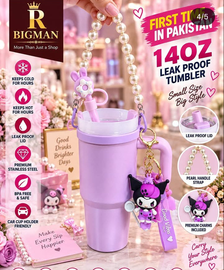 14oz Pearl Handle Leak-Proof Stainless Steel Tumbler