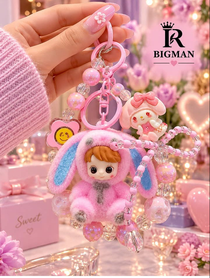 Cute Character Beaded Keychain |
