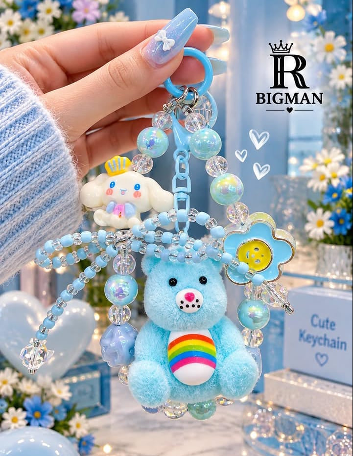 Cute Character Beaded Keychain |