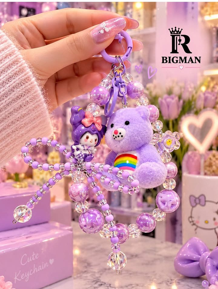 Cute Character Beaded Keychain |