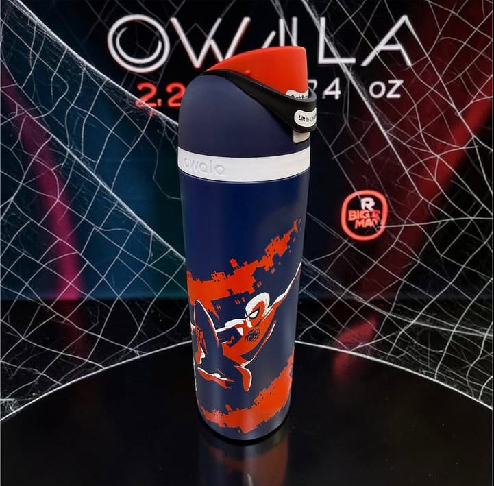 Owala Style 24oz Spider Vibes Insulated Stainless Steel Water Bottle – Navy Blue & Red Edition