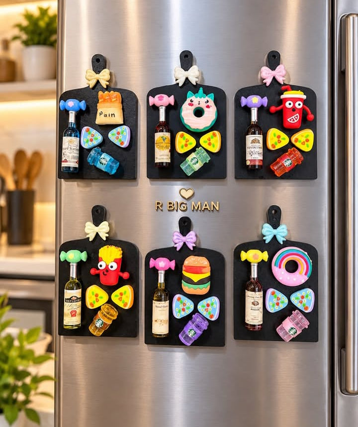Cute Food Fridge Magnets Set