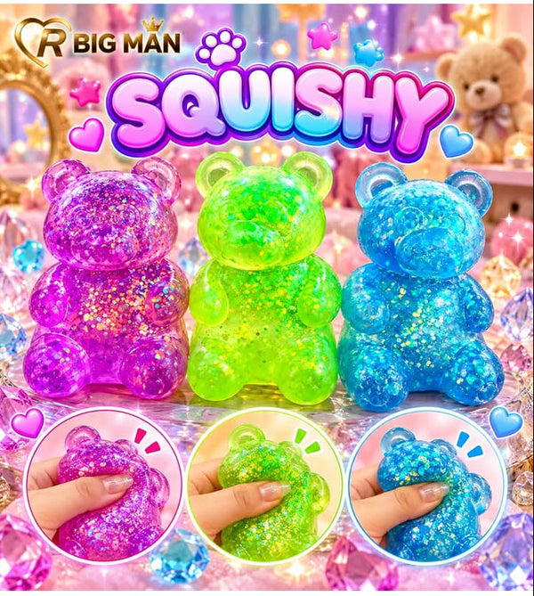 Glitter Crystal Teddy Bear Squishy Toy