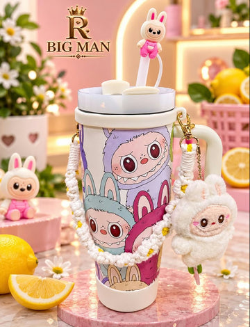 40 OZ Labubu Leak-Proof Tumbler with Cute Accessories