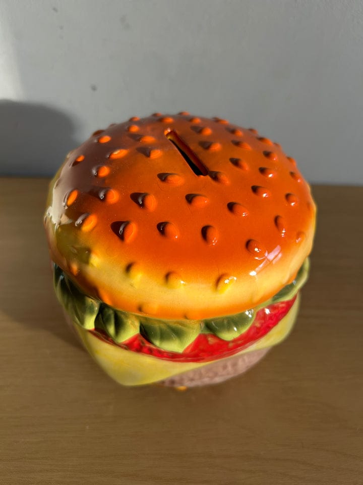 Bigman BurgerVault Money Bank – Creative Burger Shape Coin Saving Box for Kids & Fun Room Décor