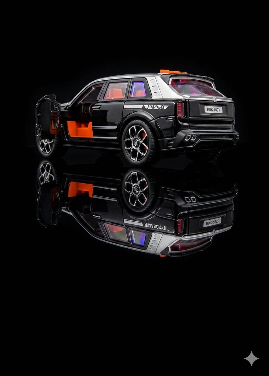 Bigman CrownForce Luxury SUV Diecast Model Car with LED Lights & Opening Doors