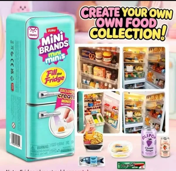 New ZURU Mini Brand Surprise Refrigerator Ball Mysterious Toy Decoration Model