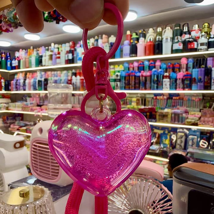 Bigman Crystal Heart Keychain