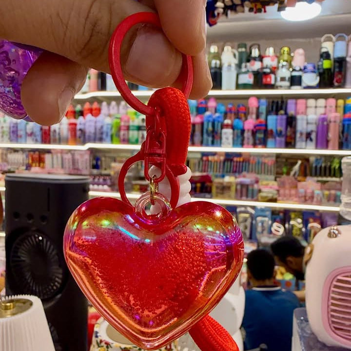 Bigman Crystal Heart Keychain