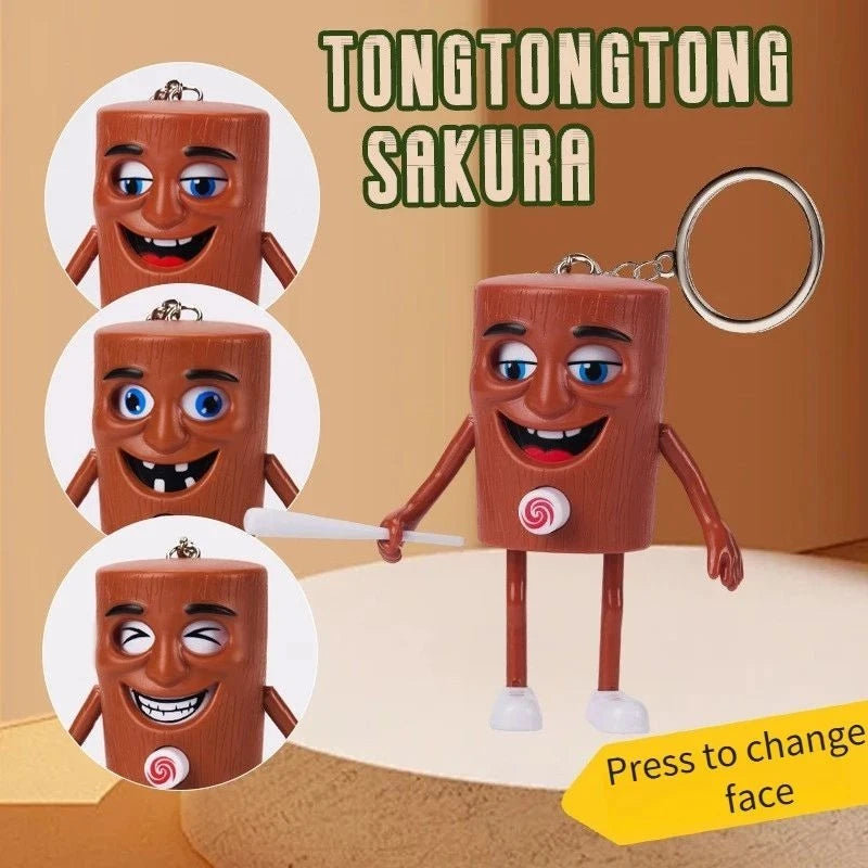 BIGMAN FunFace | Wooden Cartoon Keychain Toy