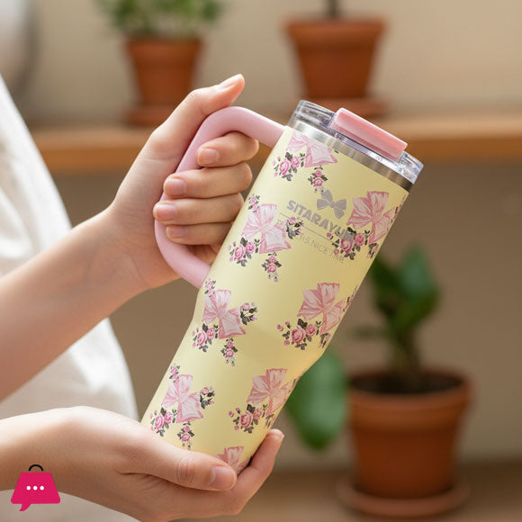 BIGMAN Sitaarayuri Floral Bow Tumbler 30oz