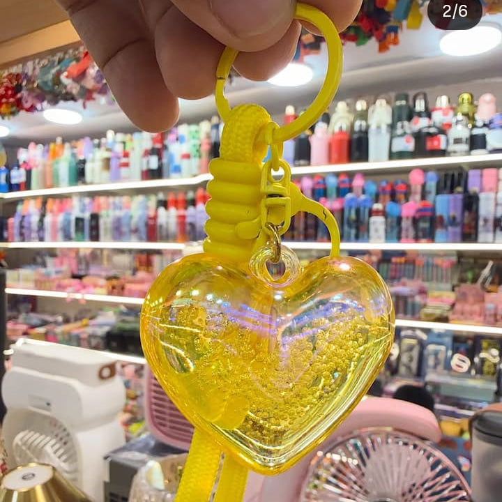 Bigman Crystal Heart Keychain