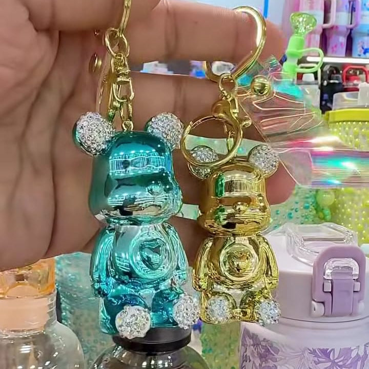 Bigman Cute Bear Rhinestone Keychain