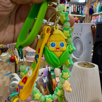 Cute Cartoon Corn Keychain